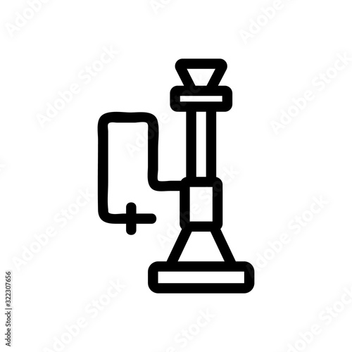 hookah icon vector. Thin line sign. Isolated contour symbol illustration