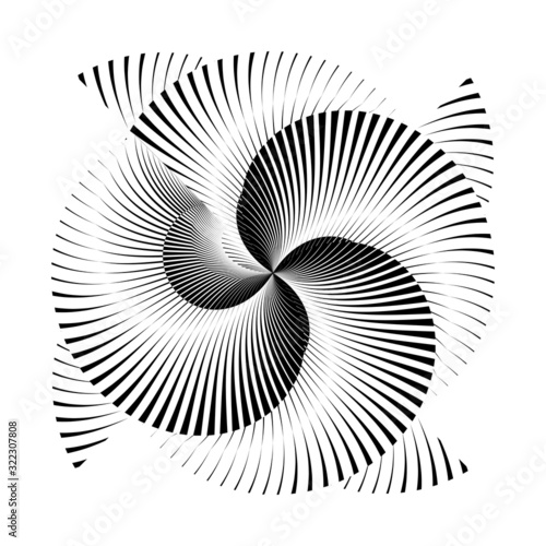 Abstract halftone lines background, geometric dynamic pattern, vector modern design texture.