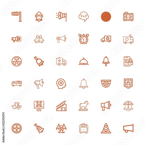 Editable 36 alert icons for web and mobile
