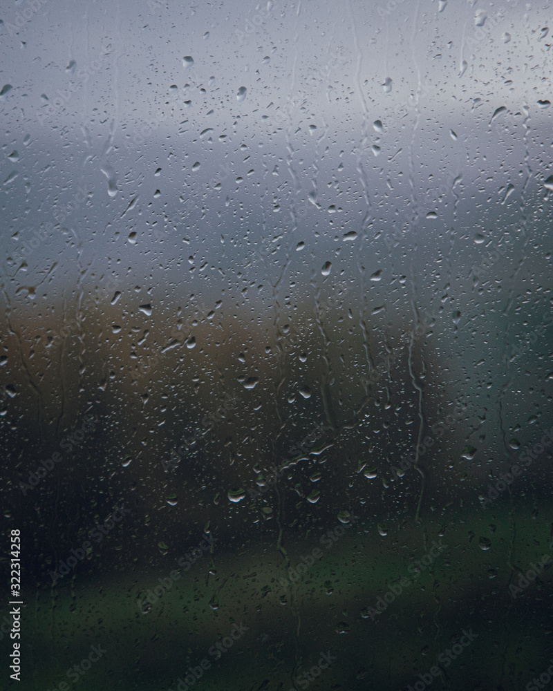 Rain drops window