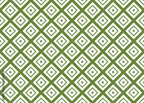 Seamless geometric pattern design illustration. Background texture. In green, white colors.