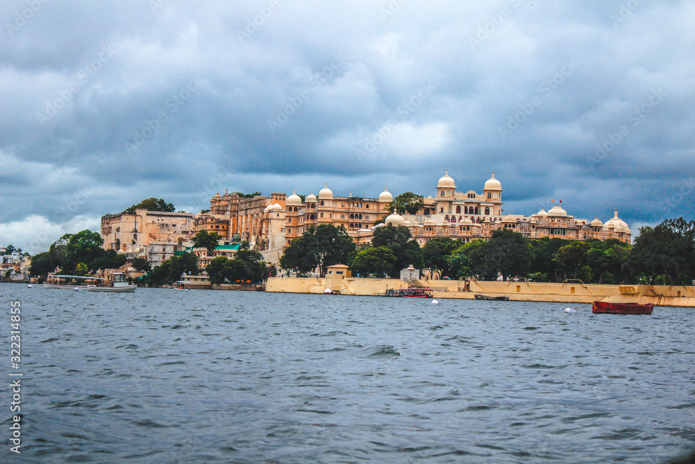 Udaipur, India »; August 2016: The royal palace of the city of Udaipur