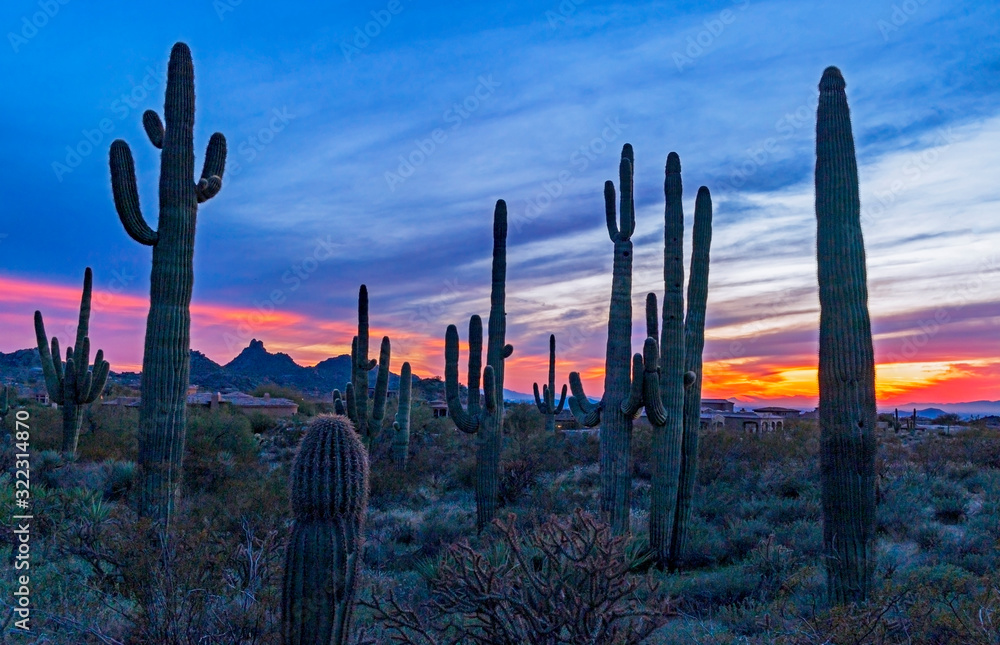 Sunset Time In North Scottsdale, Arizona