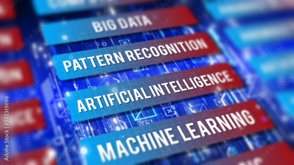deep machine learning data technology concept