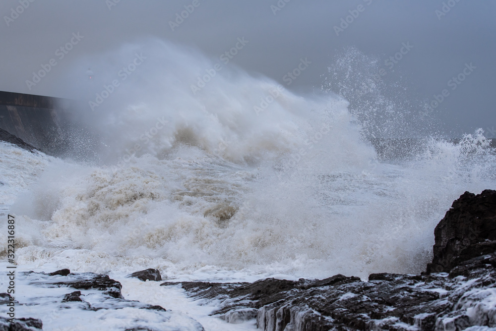 Storm Ciara reaches the Welsh coast Massive waves as storm Ciara hits the coast of Porthcawl in South Wales, United Kingdom