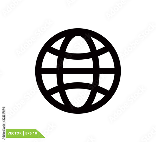 Globe icon vector logo template