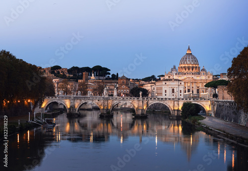 St. Peter's cathedral in sunrise time, Rome, Italy