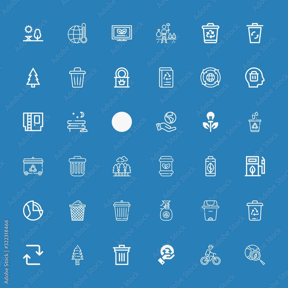 Editable 36 recycling icons for web and mobile Editable 36 recycling icons for web and mobile