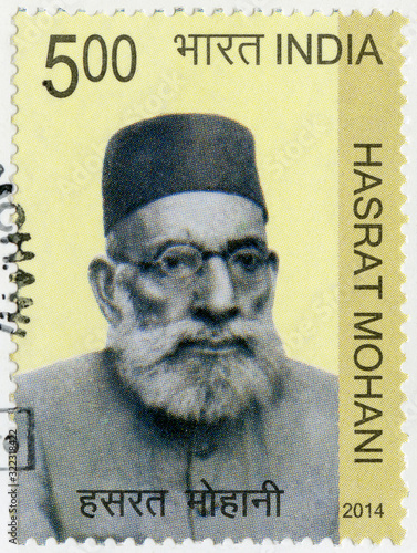 INDIA - 2014: shows Hasrat Mohani (1878-1951), statesman, 2014 photo