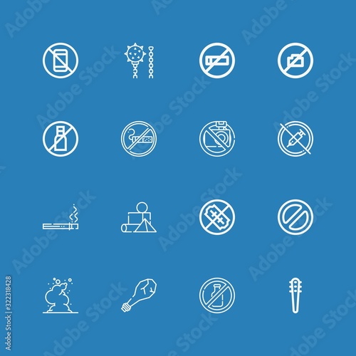 Editable 16 ban icons for web and mobile