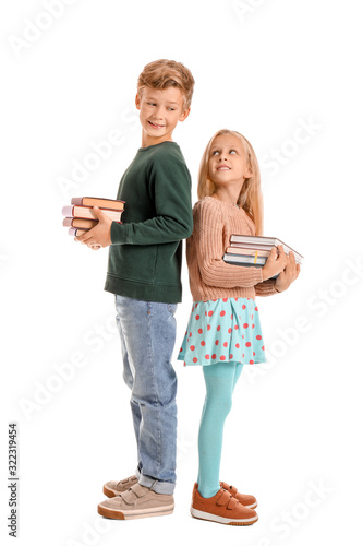 Little children with books ...