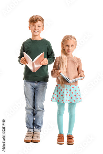 Little children with books ...