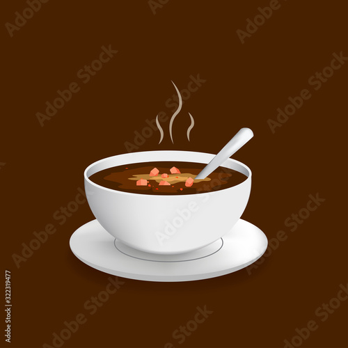 Printvector natural and healthy soup