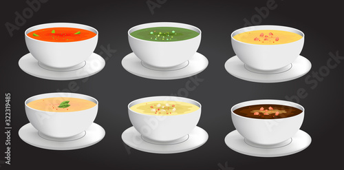 Printvector natural and healthy soup
