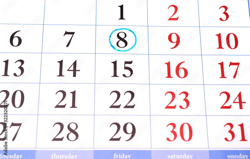 the date in the blue circle in the calendar the date in the blue circle in the calendar