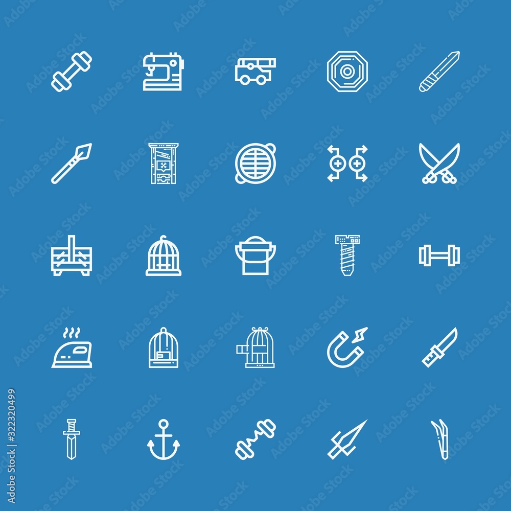 Editable 25 iron icons for web and mobile Editable 25 iron icons for web and mobile