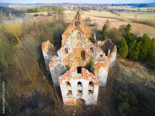 Ruins of cross shaped Luthe...