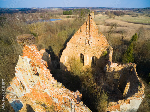 Ruins of cross shaped Luthe...