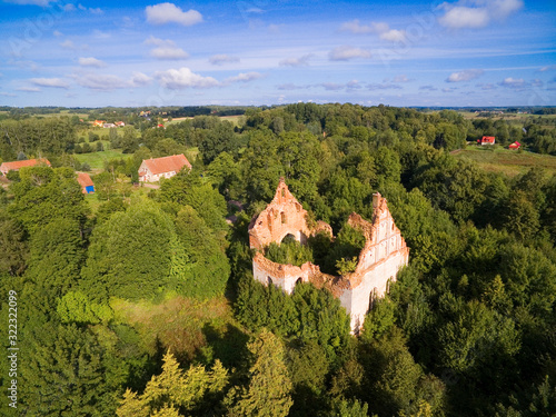 Ruins of cross shaped Luthe...