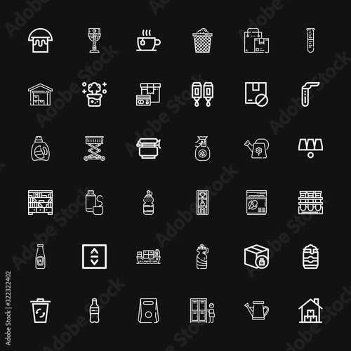 Editable 36 container icons for web and mobile