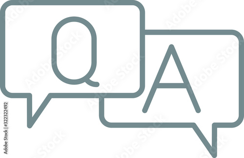 Questions & Answers icon, FAQ icon
