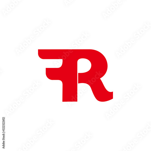 letter r symbol motion curves simple design logo vector