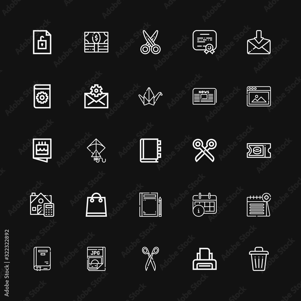 Editable 25 paper icons for web and mobile Editable 25 paper icons for web and mobile
