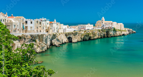 Fototapeta Naklejka Na Ścianę i Meble -  The beautiful waterfront of Vieste, Province of Foggia, Puglia (Apulia), Italy.
