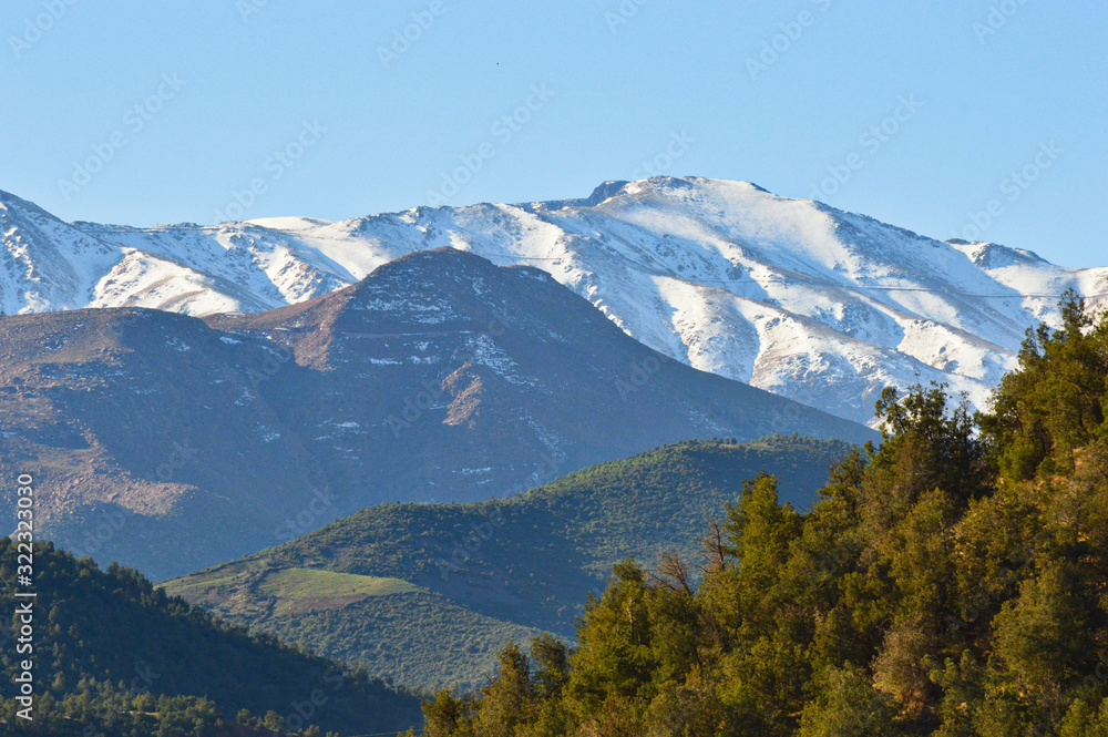 High atlas mountains, greenery and deserts in the Morocco High atlas mountains, greenery and deserts in the Morocco