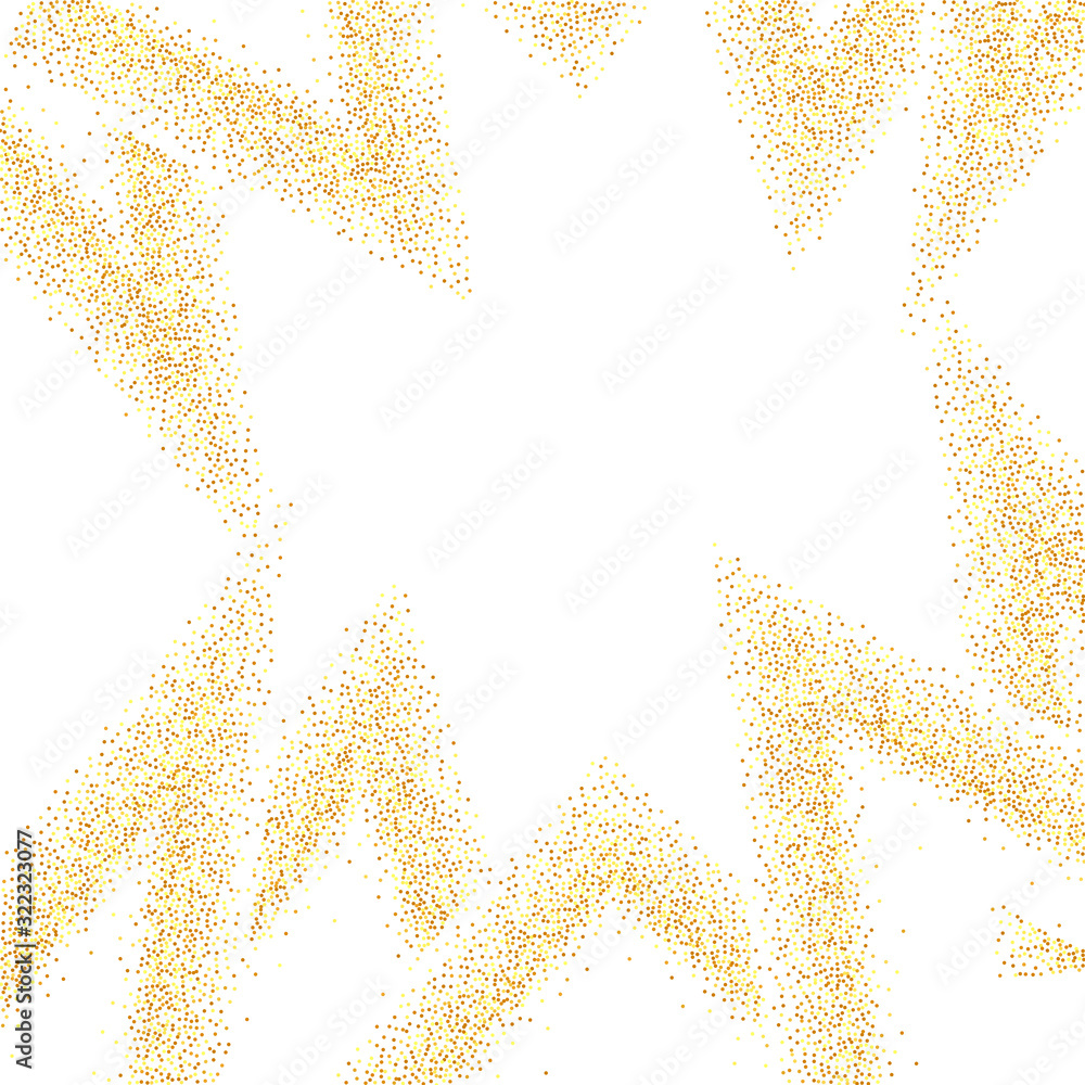 Isolated golden dust particles. Isolated golden dust particles.