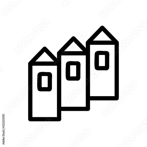 House icon vector. Thin line sign. Isolated contour symbol illustration