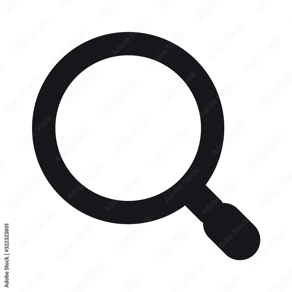 Magnifying glass vector icon or search icon, flat vector icon graphics on isolated vector icon background. Magnifying glass vector icon or search icon, flat vector icon graphics on isolated vector icon background.