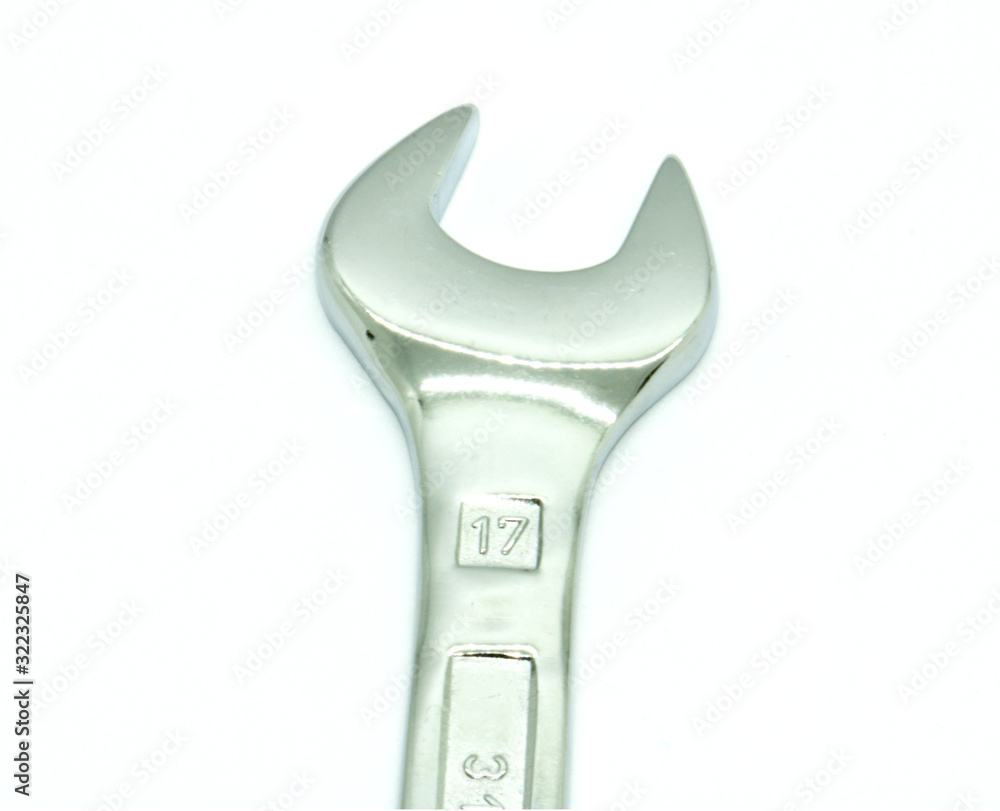Stainless steel wrenches isolated on white backround. Stainless steel wrenches isolated on white backround.