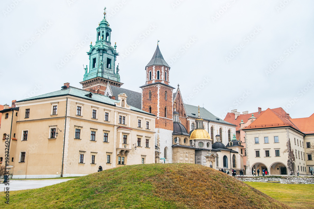 outside view of wawel castle in krakow, poland