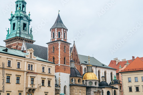 outside view of wawel castle in krakow, poland