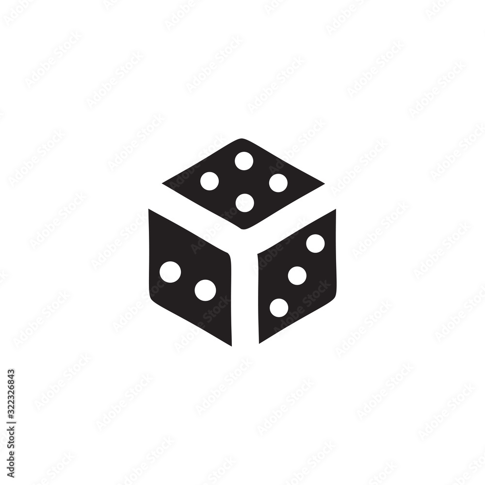 Dice game icon logo design vector template Dice game icon logo design vector template