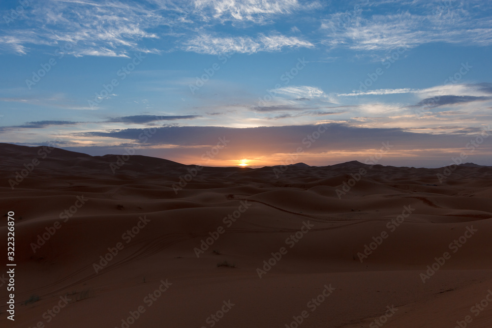 view of the desert in morocco