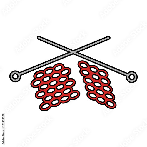 needlework tool flat icon spitz