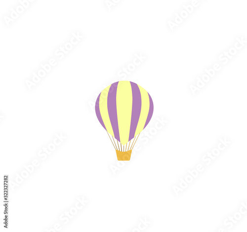 Balloon illustration vector. Balloon flat cartoon icon