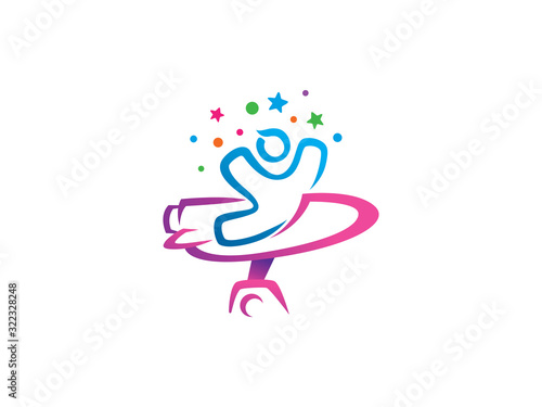 kids logo template design, icon, symbol