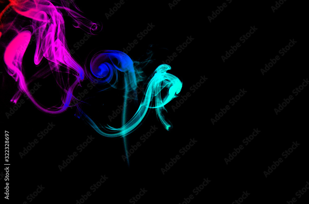 Colorfull Smoke in Black Background Colorfull Smoke in Black Background