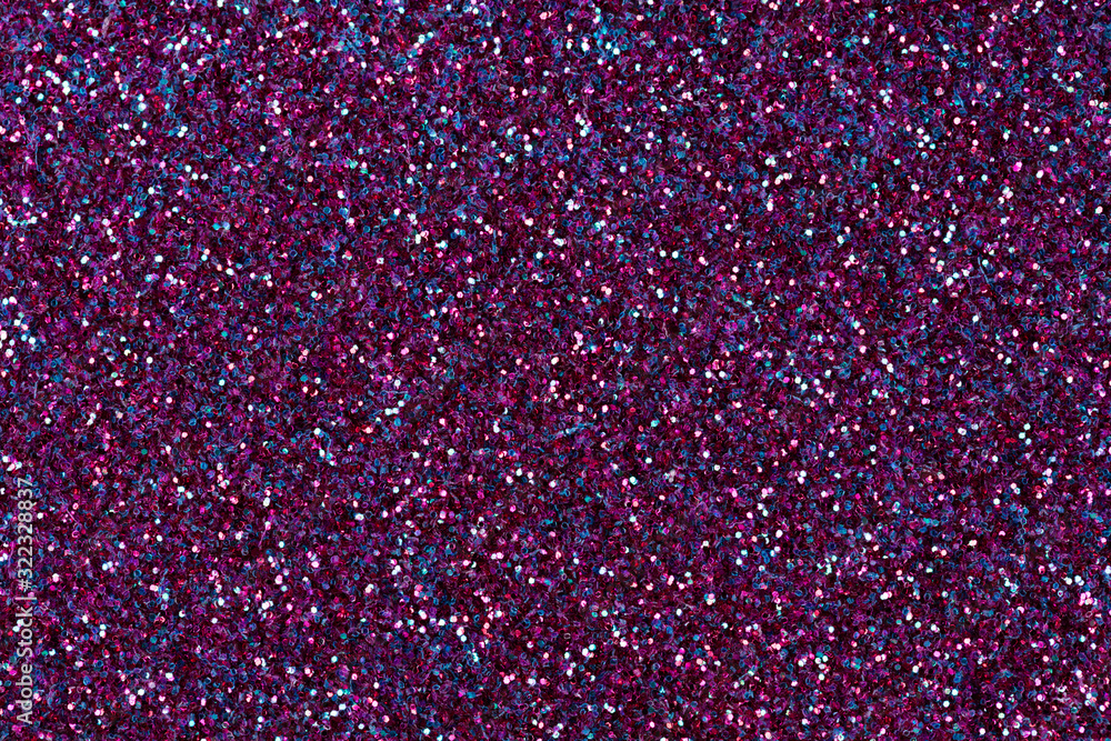 Unique holographic glitter background for your desktop, texture in dark violet tone.
