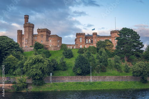 The summer view of Inverness Custle in Scotland photo