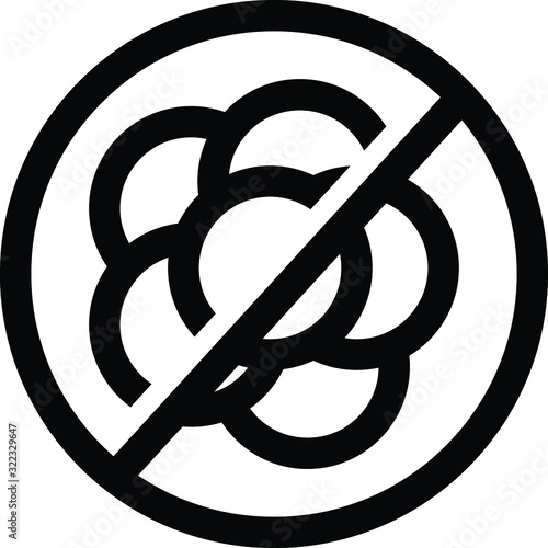 Cholesterol icon, artery blocked with cholesterol, vector line illustration