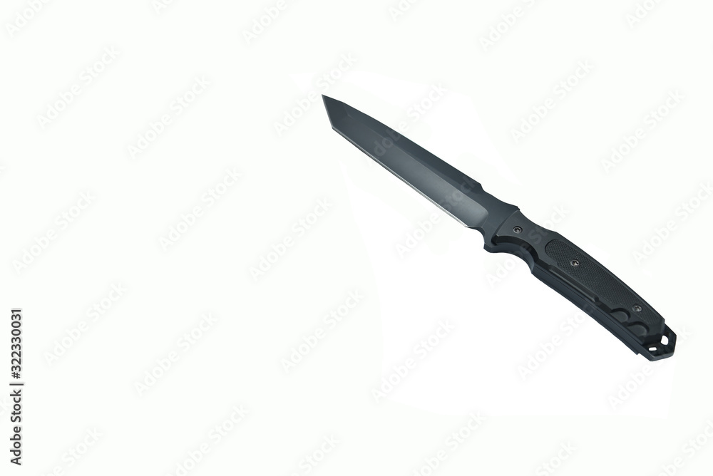 Obraz premium Combat knife isolated on the white background.