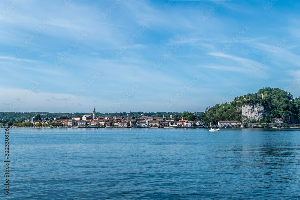 Landscape of Arona from Lago Maggiore