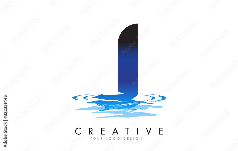 J Letter Logo Design with Water Effect and Deep Blue Gradient. J Letter Logo Design with Water Effect and Deep Blue Gradient.
