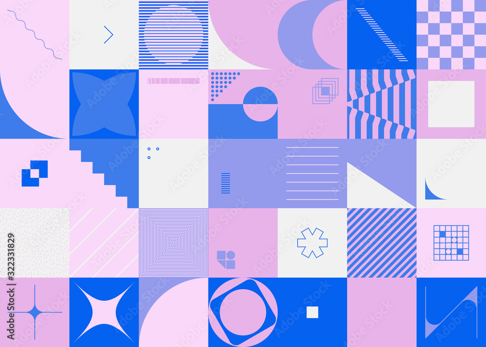 Fototapeta premium Memphis Abstract Vector Pattern Design