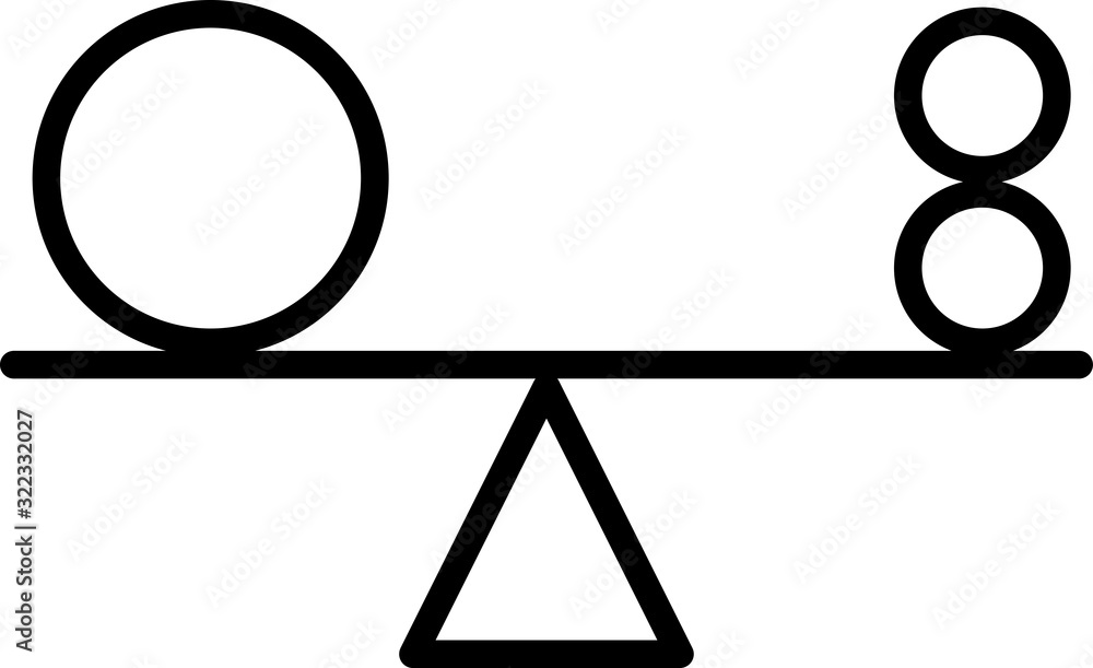 Stability icon, vector line illustration Stability icon, vector line illustration
