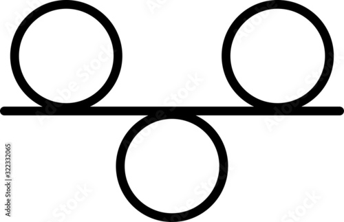 Stability icon, vector line illustration
